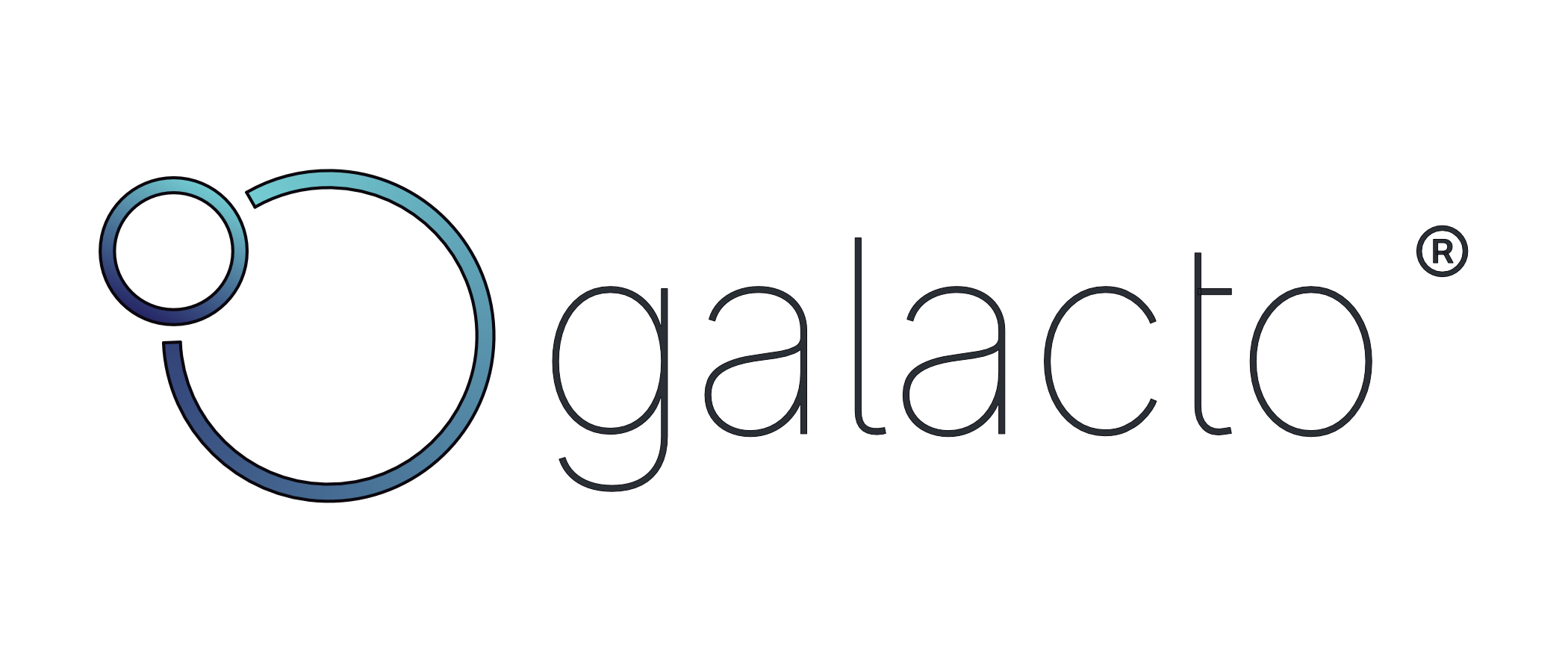 Original Galacto logo with cyan and indigo orbit